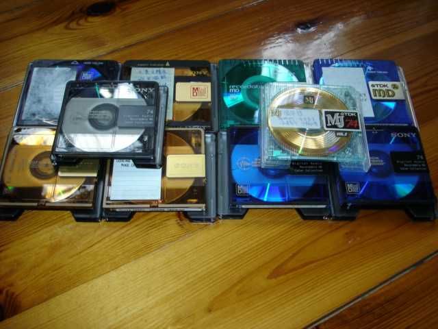 MiniDyskietki 20sztuk Sony Tdk Basf 74minut stan bardzo dobry+naklejki