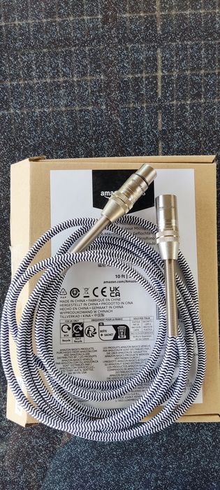 NOWY kabel mikrofonowy XLR 3m