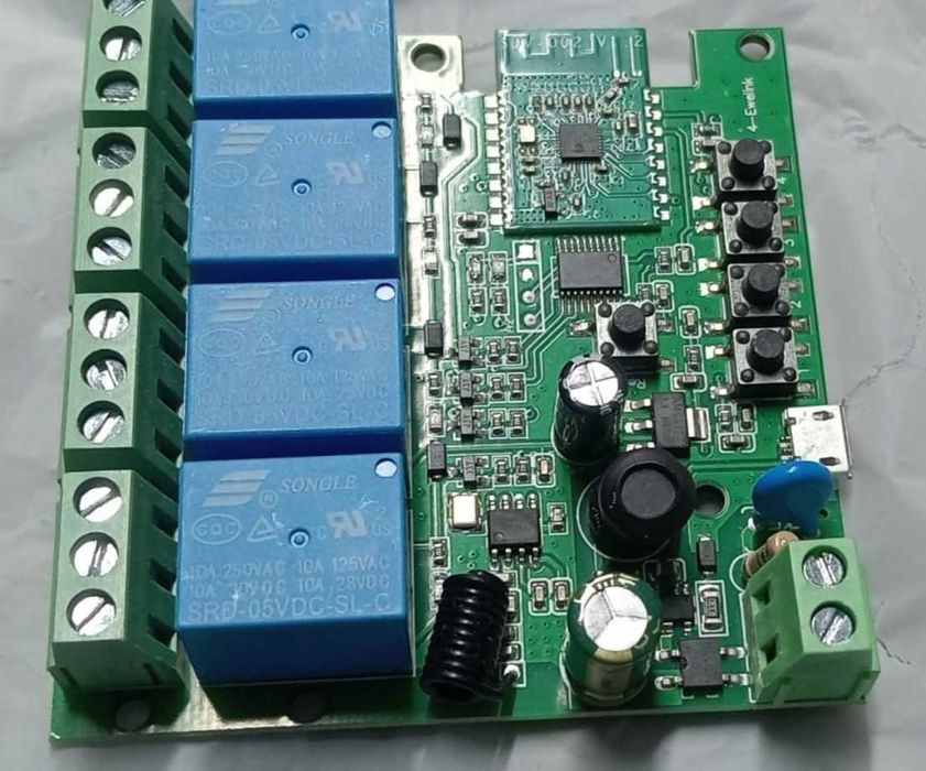 Módulo Relé Inteligente 4 Canais WiFi + RF | Automação eWeLink