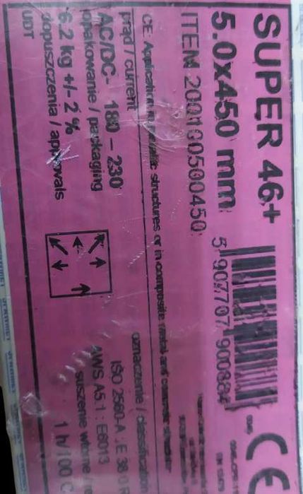 ELEKTRODY SPAWMET super 46  fi 5[różowe)