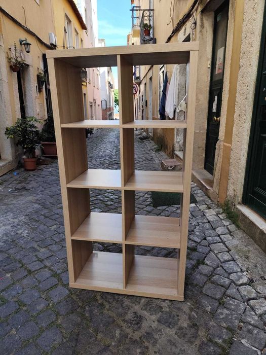 Wooden 8-Cube Display Shelf (IKEA Style)