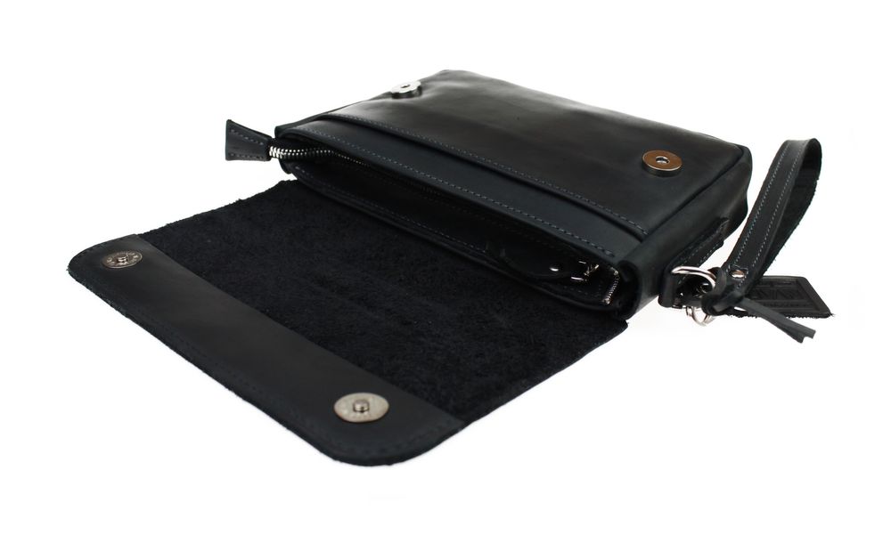 Сумка маленька шкіряна клатч SULLIVAN smmbk13-1(25) чорна