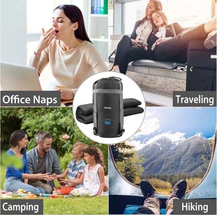 Lekki Śpiwór koc Ohuhu 3 sezonowy  188 cm x 84 cm