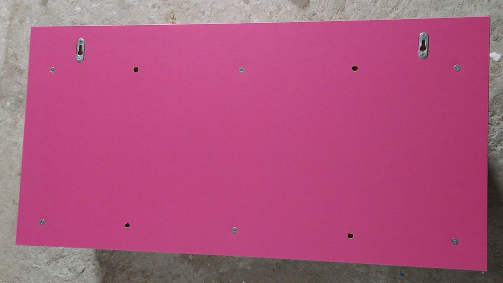 Prateleira de Parede Dupla (Rosa e Branco) – Ideal p/ Quarto de Criança