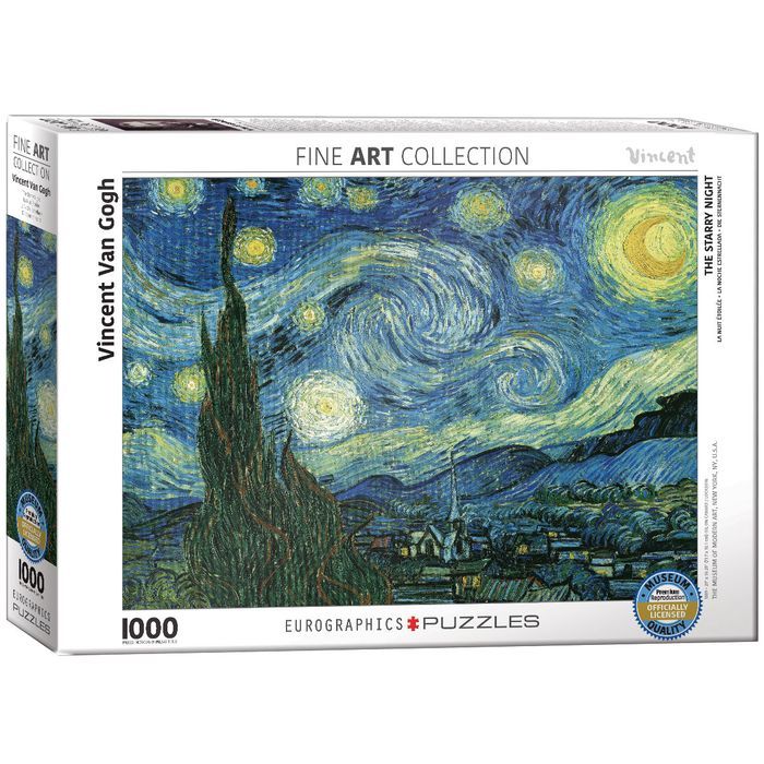 Puzzle 1000 Starry Night By Van Gogh 6000-1204 Eurographics Nowa Nieużywana