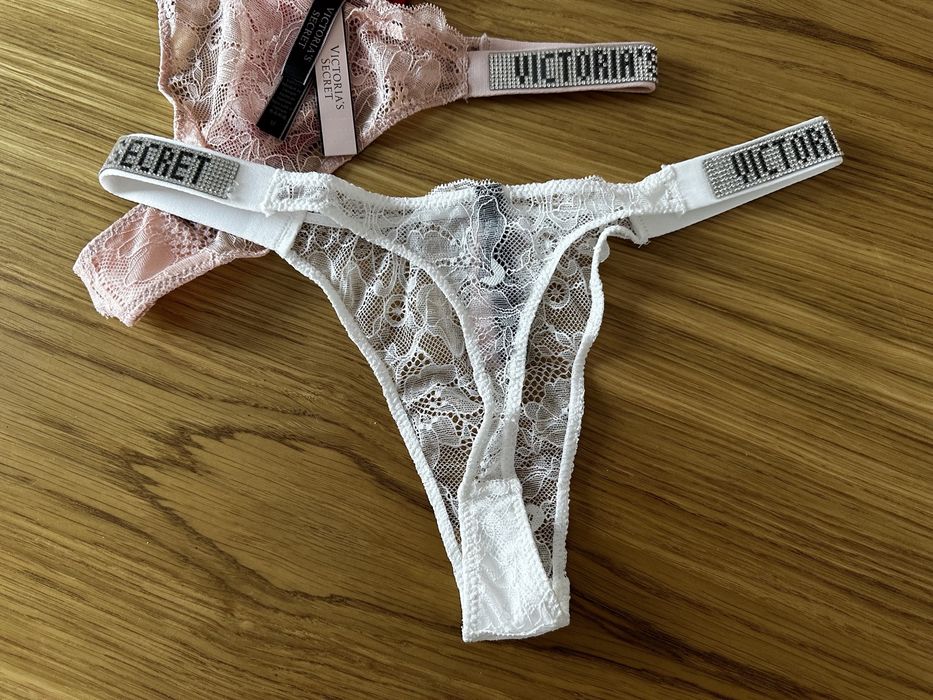 5x stringi Victoria’s Secret rozmiar S / M, cyrkonie
