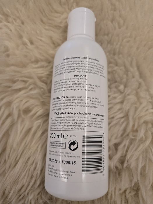 Ziaja kozie mleko odżywka z keratyną kondycjonująca 200 ml