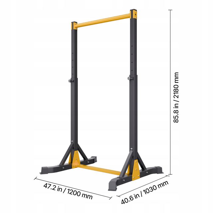 VEVOR przenośna stacja do podciągania Z drążkiem 150 kg regulowana