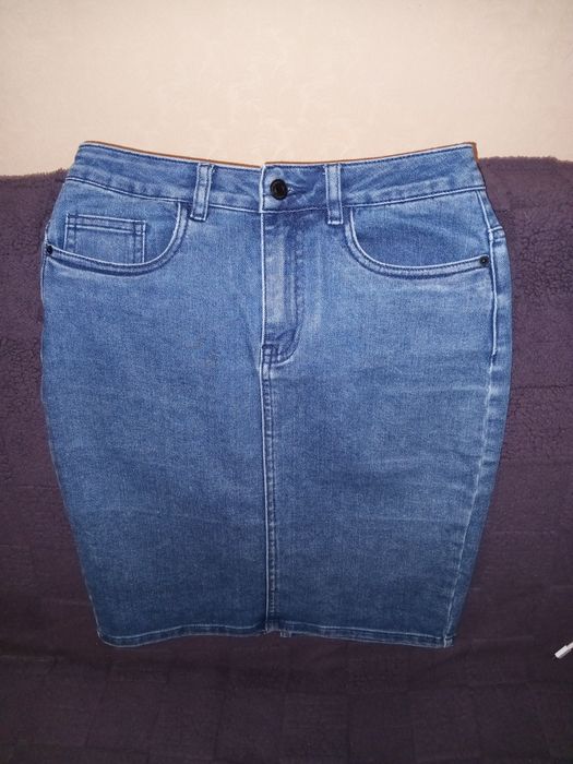 Джинсовая юбка классика