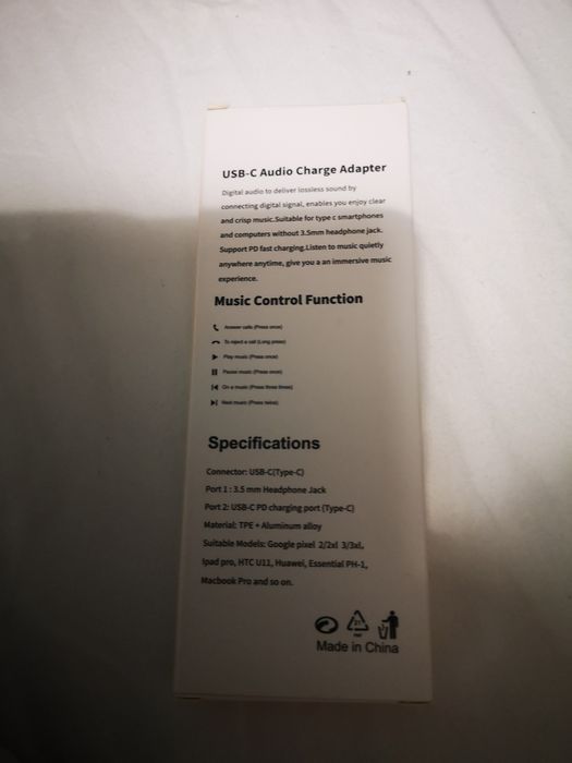 adapter USB-C mini jack 3,5MM przejściuwkakabel aux