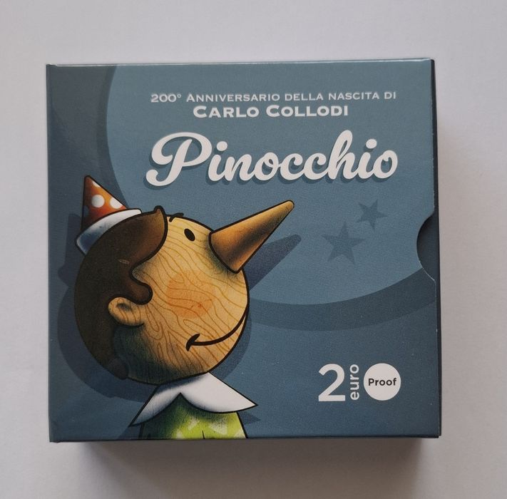 Moeda Pinóquio Proof Itália 2026