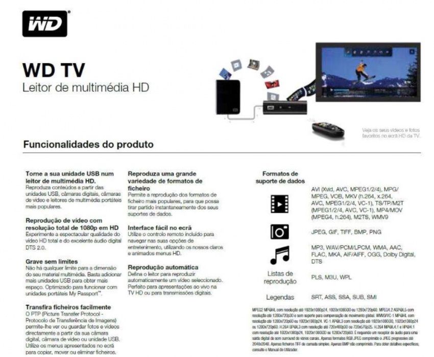 Wd tv hd media player