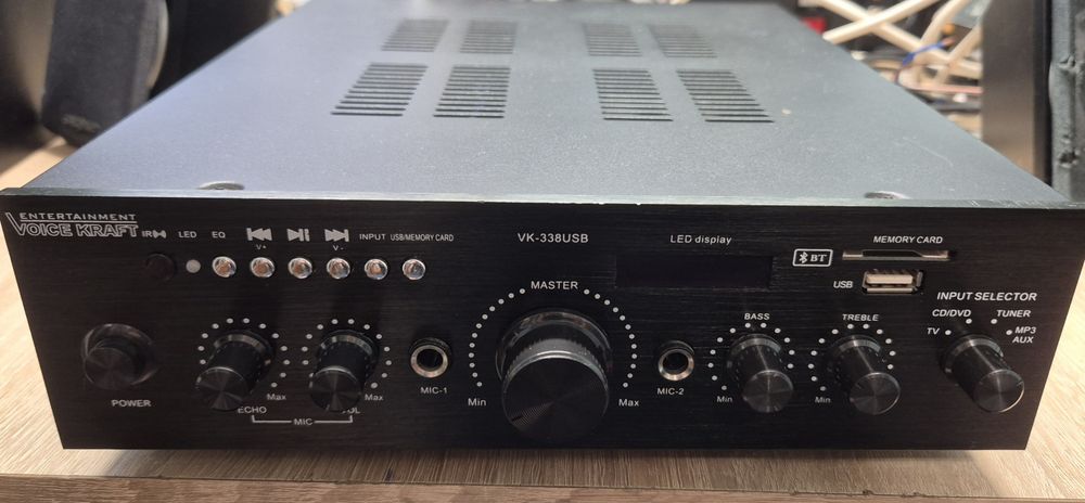 Wzmacniacz amplituner VK-338 USB Voice Kraft Bluetooth FM 5 kanałów
