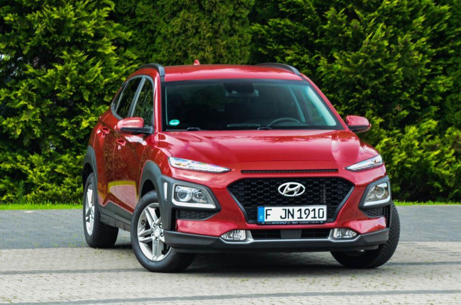 Hyundai Kona bordowa, alusy, navi, stan bdb, z de