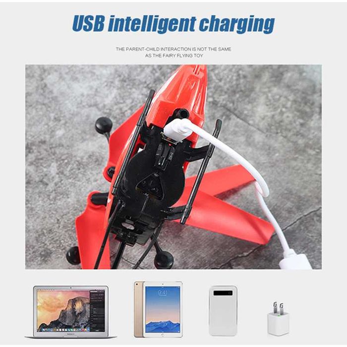 Helikopter RC, zdalnie sterowany, dwukanałowy, wbudowany akumulator,