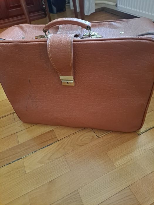 Walizka skórzana PRL