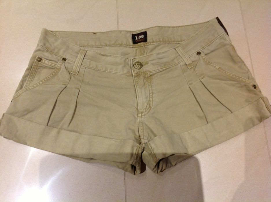 SPODENKI DAMSKIE Lee rozm M -28 camel  j nowe