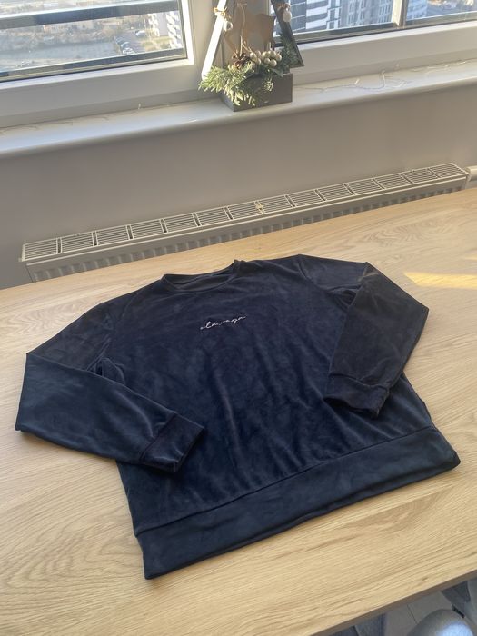 Dresy męskie OlaVoga M, z metki L, czarne welurowe