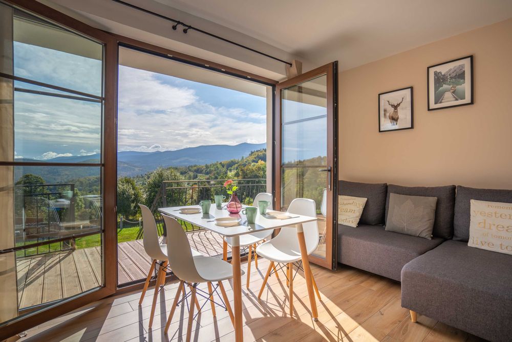 Domki w Szklarskiej Porębie z sauną i widokiem na panoramę gór