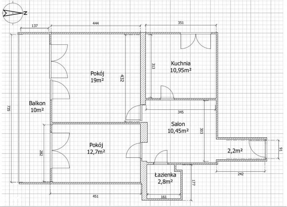 Słoneczne mieszkanie z ekspozycją południową, duży balkon, winda