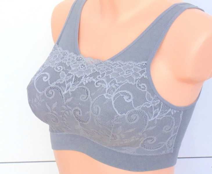 Wciągany miękki staniczek z koroneczką S/M