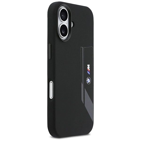 Etui BMW M Silicon Vertical Logo MagSafe na iPhone 17 - czarne