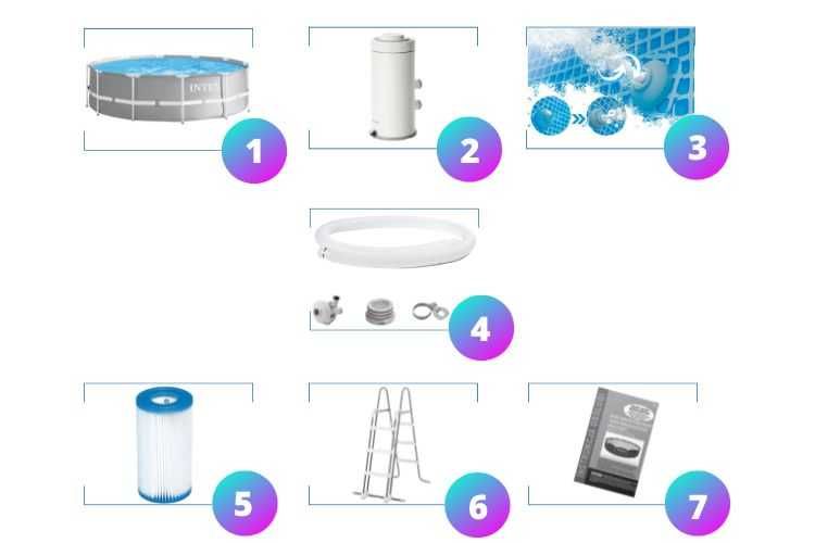 Каркасный бассейн Intex Интекс Размер 305х99 см насос,лестница