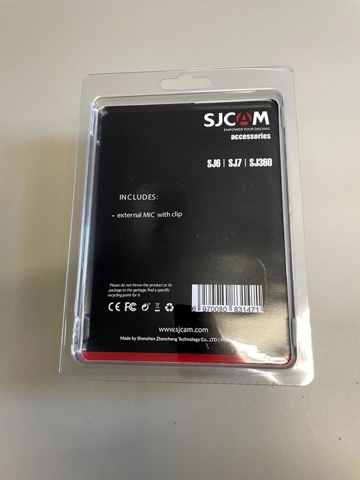Mikrofon krawatowy zewnętrzny SJCAM SJ6 Legend SJ7 Star SJ360 Oryginał Nowy (7158)