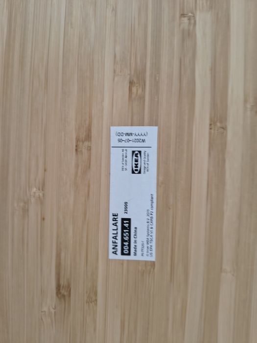 Mesa / Secretária IKEA ANFALLARE + HILVER – bambu – 140x65 cm