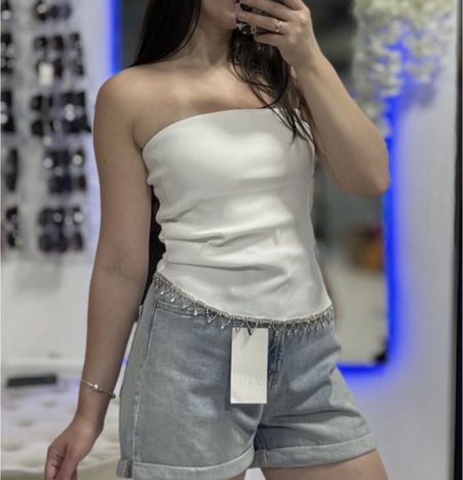 Топ бандо Zara белый