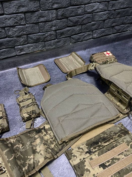 Плитоноска оригинал АТТАСК пиксель, плитоноска з підсумками піксель