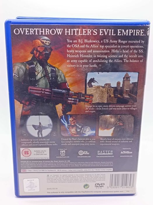 GRA Return To Castle Wolfenstein Operation Resurrection NA PS2 3650/09