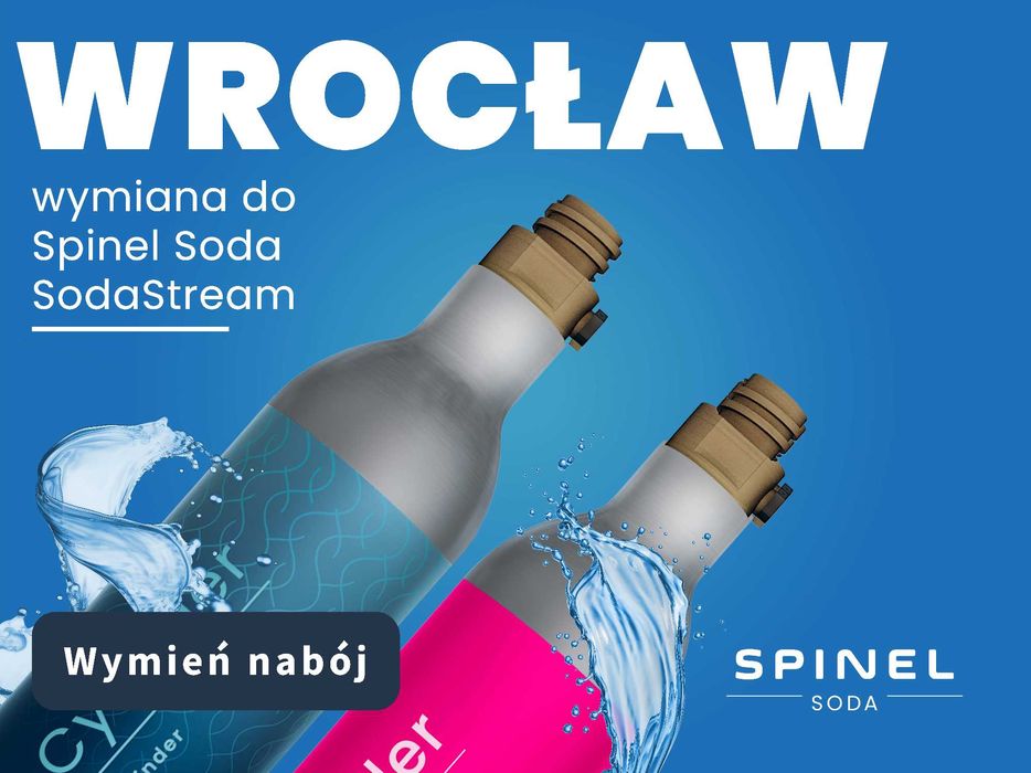 WYMIANA gaz CO2 do SODASTREAM Wrocław Różowe QC Niebieskie Spinelsoda