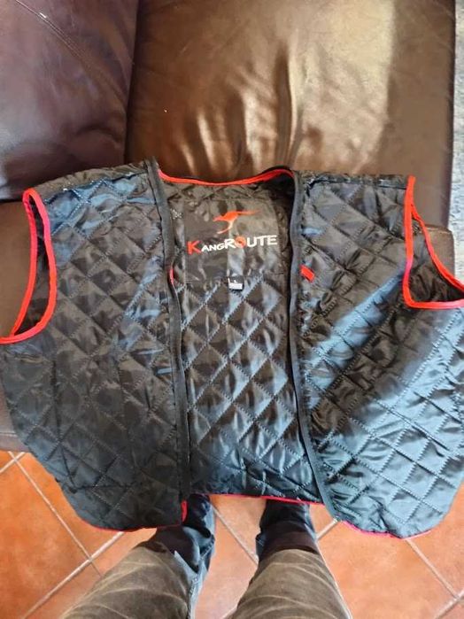Casaco Cabedal Motard novo c/ proteções