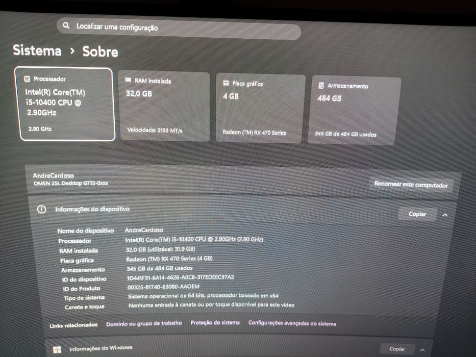 Computador omen ( ler discrição)