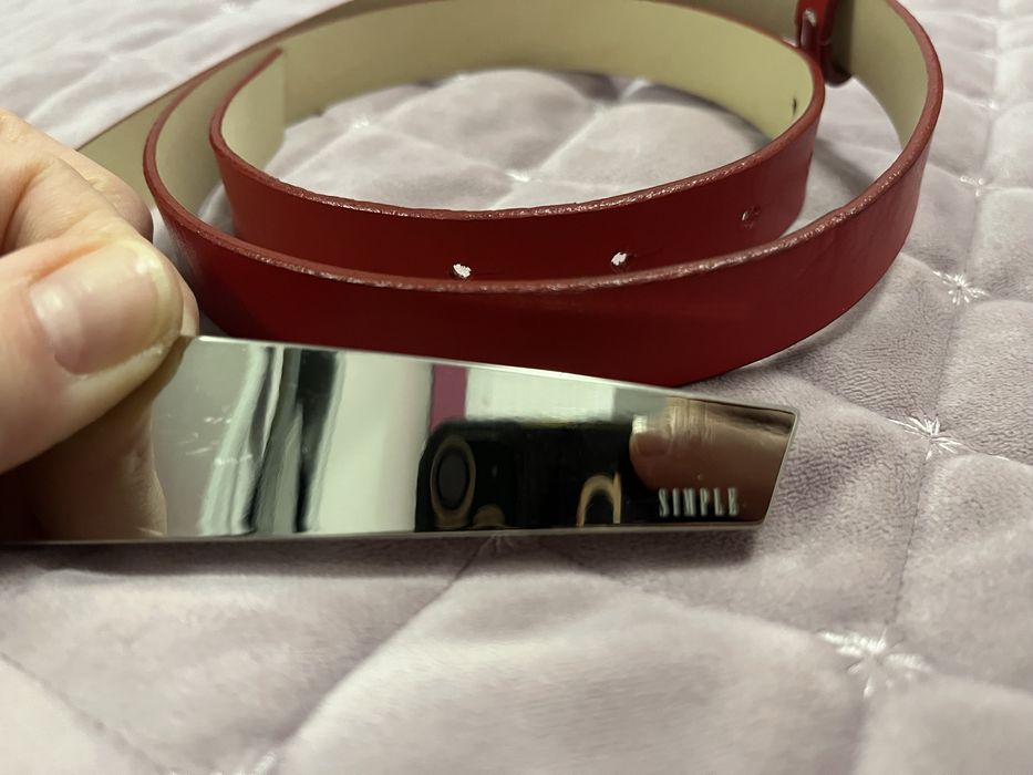 Pasek czerwony Simple r.90