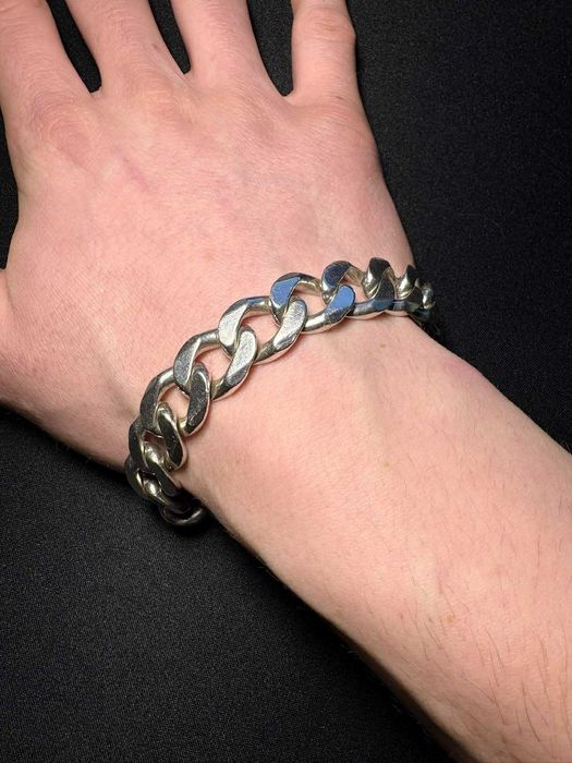 Bransoletka srebrna pancerka 925