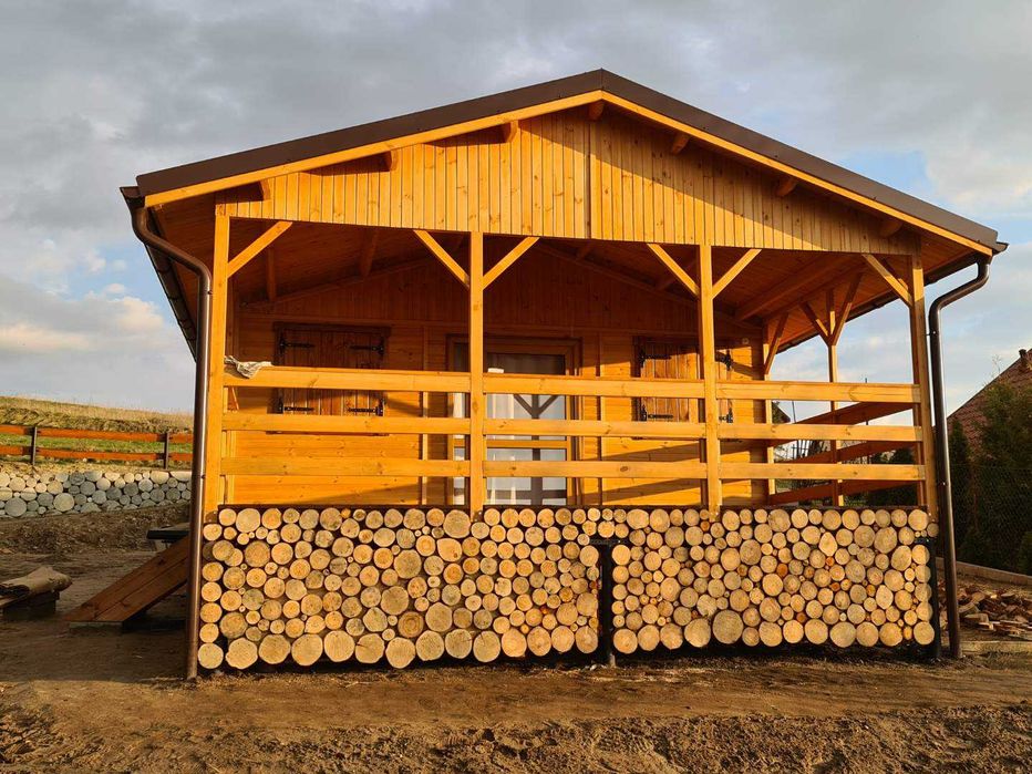 domek drewniany dom z drewna domki drewniane działkowe na ROD WARBIT