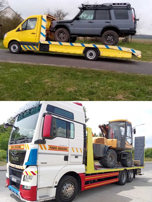 Transport  Laweta do15 T Wózki Widłowe Koparki Ciągniki  przyczepy 24H