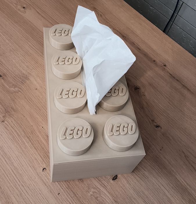 Box pojemnik na chusteczki LEGO Kość słoniowa