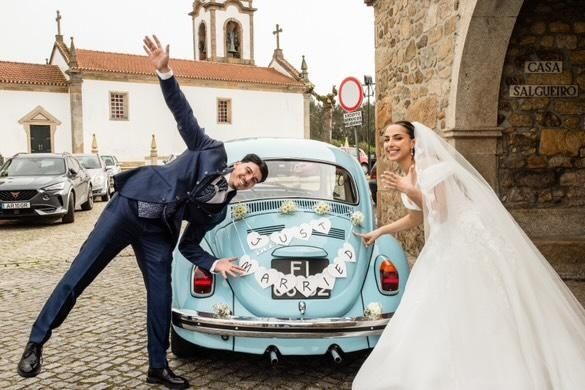 Carocha 1971 Azul Bebé – O "Bluemotion" para o seu Casamento