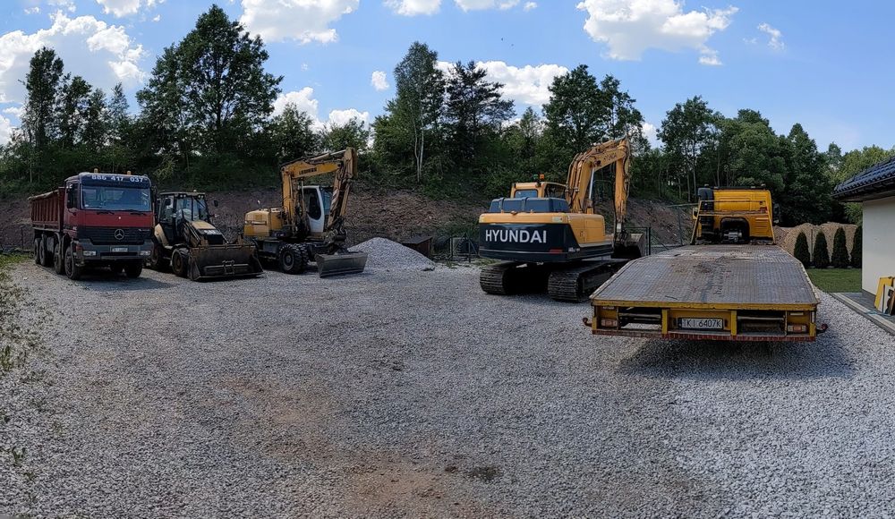 Usługi koparką koparko ładowarką transport wyburzenia prace ziemne