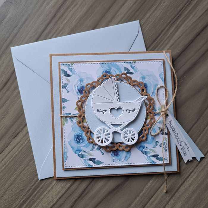 Kartka na Chrzest dla chłopca, personalizowana