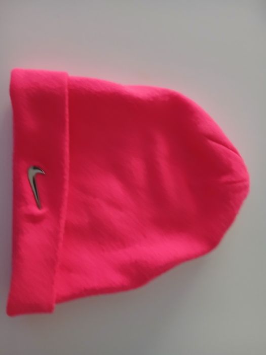 Nike różowa pomarańczowa czapka zimowa ciepła S 36
