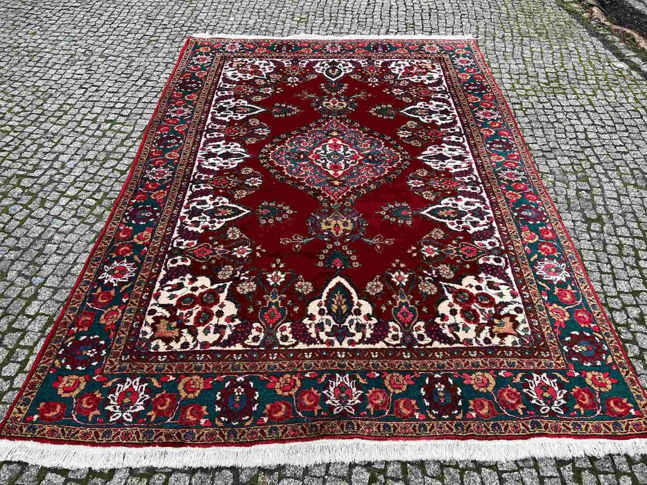 Antyczny cudny dywan perski Iran Keshan 332x225 galeria 24 tys