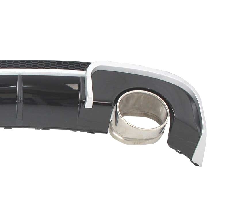 DIFUSOR PARACHOQUES TRASEIRO AUDI A3 8V 12-16 LOOK RS3 + PONTEIRAS