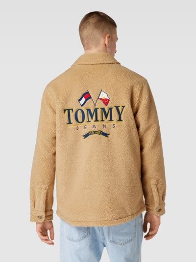 Kurtka Sherpa z kieszenią na piersi, beżowy Tommy Jeans XL