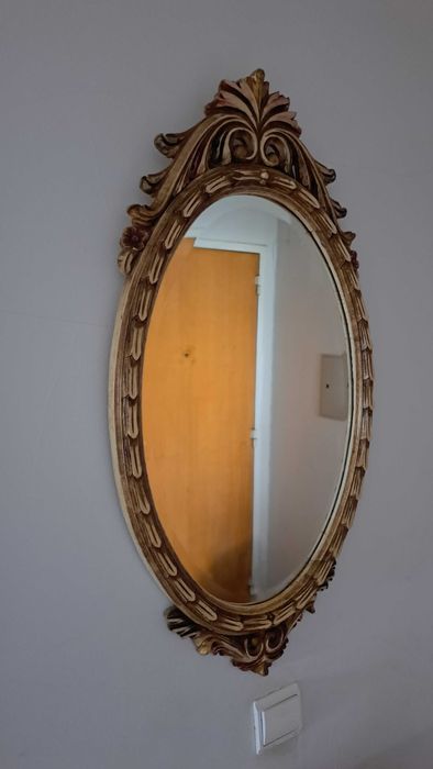 Espelho clássico oval decorativo