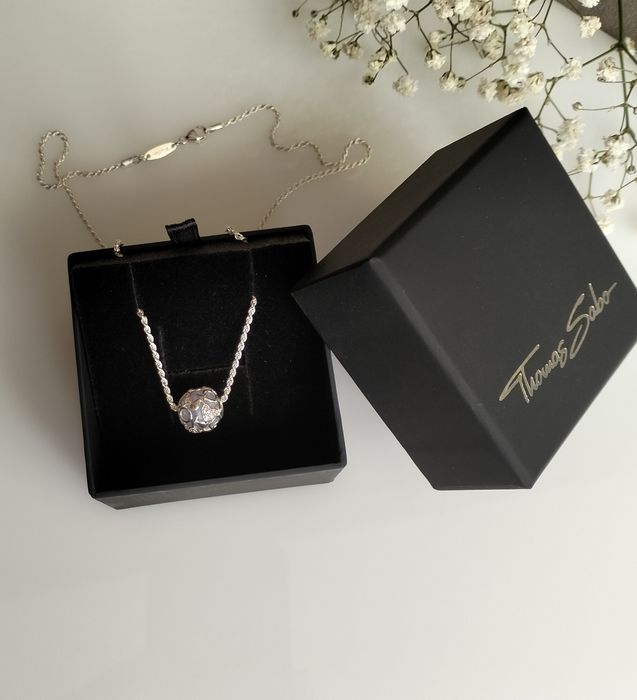 Цепочка Thomas Sabo з бусиною, аквамарин,  талісман для мами