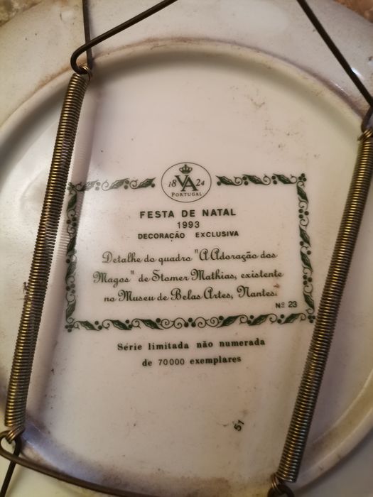 Coleção de Pratos de Natal da Vista Alegre